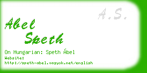 abel speth business card