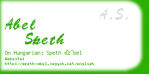 abel speth business card